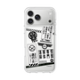 スリムプロテクションケース［ 怪獣8号 - ステッカー - モノクロ ］