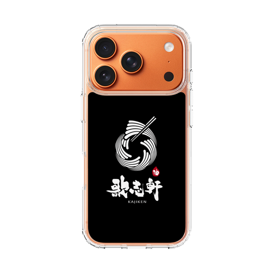 スリムプロテクションケース［ 油そば専門店 歌志軒 - シンボルマーク - ブラック ］