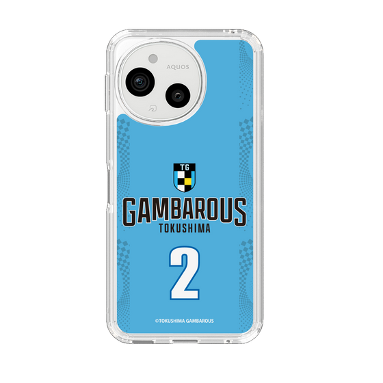 スリムプロテクションケース［ 徳島ガンバロウズ - #2 TSUKAMOTO - ブルー - 表 ］
