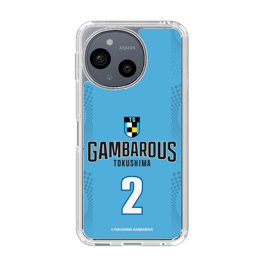 スリムプロテクションケース［ 徳島ガンバロウズ - #2 TSUKAMOTO - ブルー - 表 ］