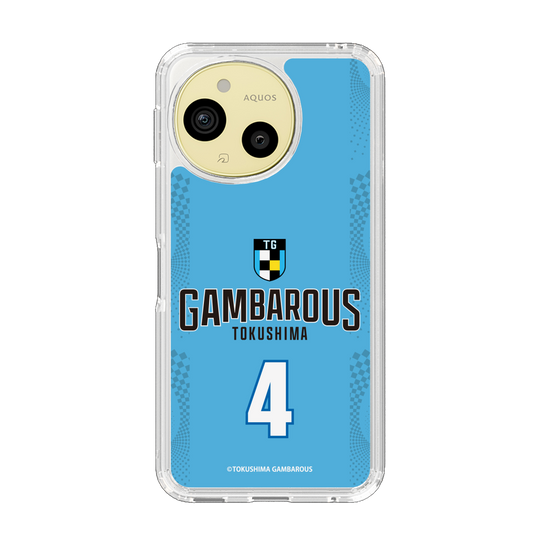 スリムプロテクションケース［ 徳島ガンバロウズ - #4 DAWSON - ブルー - 表 ］