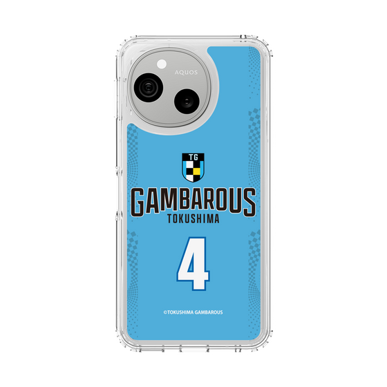 スリムプロテクションケース［ 徳島ガンバロウズ - #4 DAWSON - ブルー - 表 ］