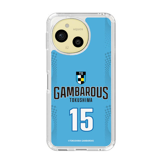 スリムプロテクションケース［ 徳島ガンバロウズ - #15 WAKASA - ブルー - 表 ］