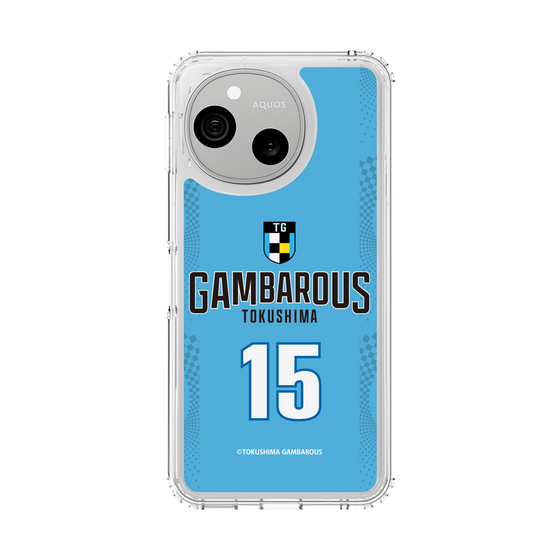 スリムプロテクションケース［ 徳島ガンバロウズ - #15 WAKASA - ブルー - 表 ］