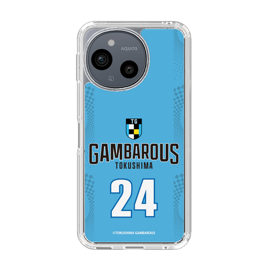 スリムプロテクションケース［ 徳島ガンバロウズ - #24 OSAKI - ブルー - 表 ］