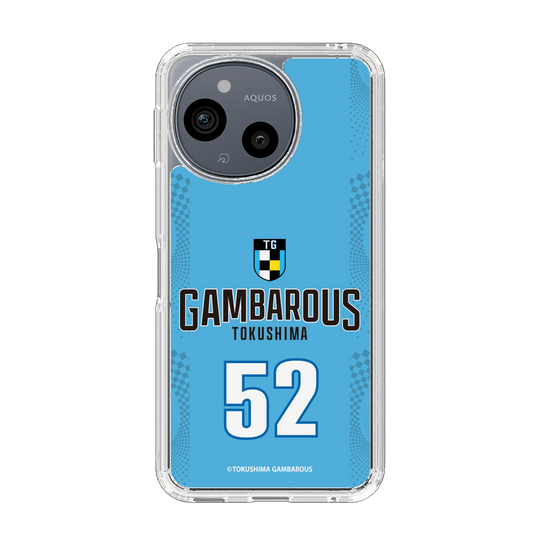 スリムプロテクションケース［ 徳島ガンバロウズ - #52 AOYAMA - ブルー - 表 ］