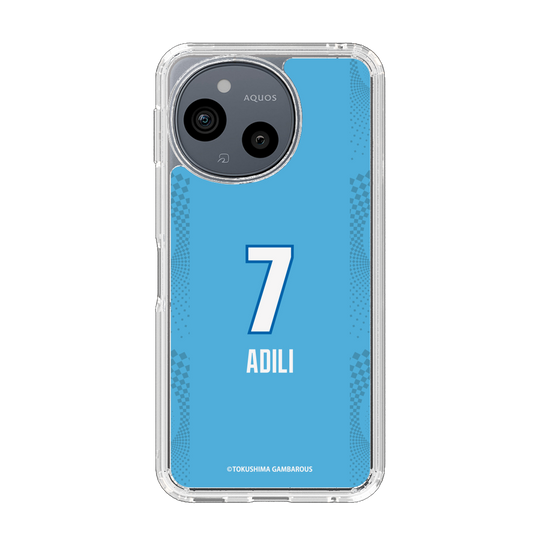 スリムプロテクションケース［ 徳島ガンバロウズ - #7 ADILI - ブルー ］
