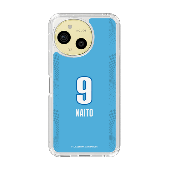 スリムプロテクションケース［ 徳島ガンバロウズ - #9 NAITO - ブルー ］
