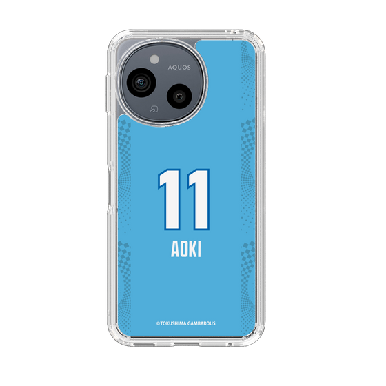 スリムプロテクションケース［ 徳島ガンバロウズ - #11 AOKI - ブルー ］
