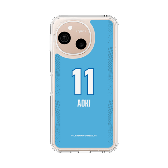スリムプロテクションケース［ 徳島ガンバロウズ - #11 AOKI - ブルー ］