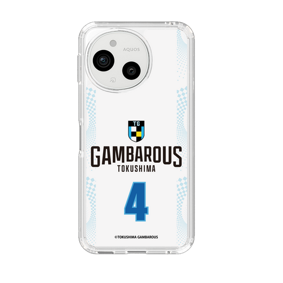 スリムプロテクションケース［ 徳島ガンバロウズ - #4 DAWSON - ホワイト - 表 ］