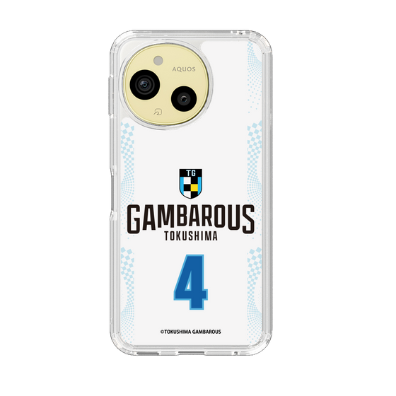 スリムプロテクションケース［ 徳島ガンバロウズ - #4 DAWSON - ホワイト - 表 ］