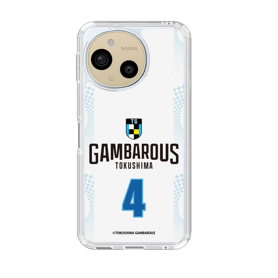 スリムプロテクションケース［ 徳島ガンバロウズ - #4 DAWSON - ホワイト - 表 ］