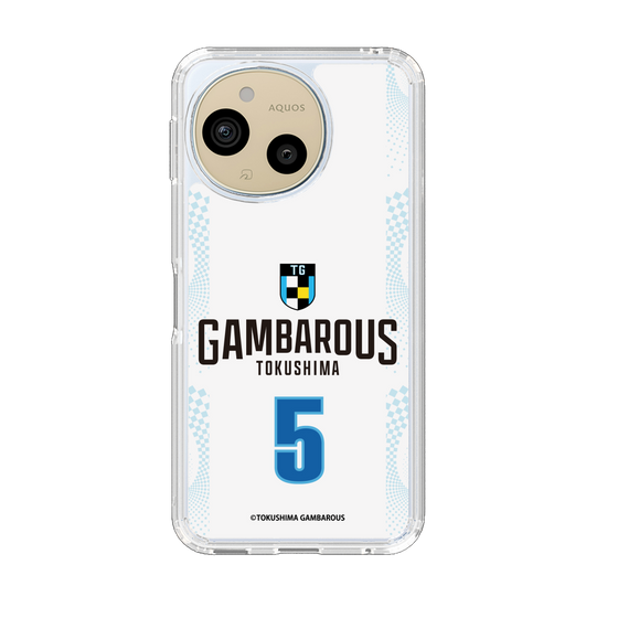 スリムプロテクションケース［ 徳島ガンバロウズ - #5 STOCKMAN JR. - ホワイト - 表 ］