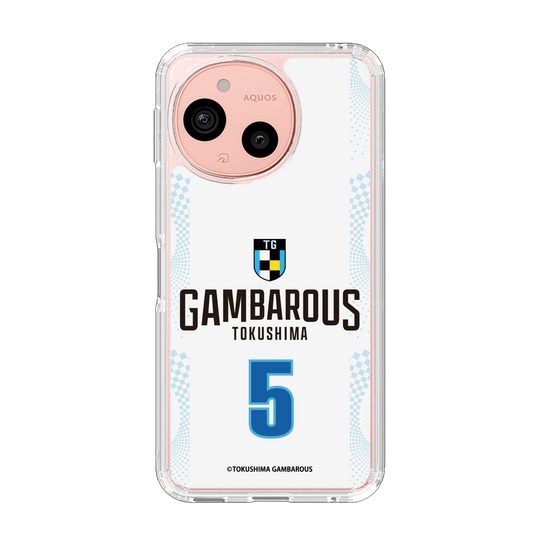 スリムプロテクションケース［ 徳島ガンバロウズ - #5 STOCKMAN JR. - ホワイト - 表 ］