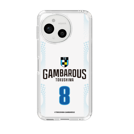 スリムプロテクションケース［ 徳島ガンバロウズ - #8 DIAWARA - ホワイト - 表 ］