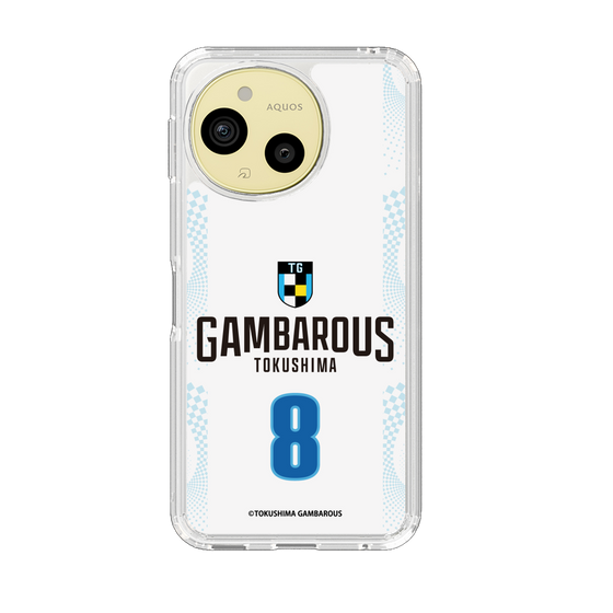 スリムプロテクションケース［ 徳島ガンバロウズ - #8 DIAWARA - ホワイト - 表 ］