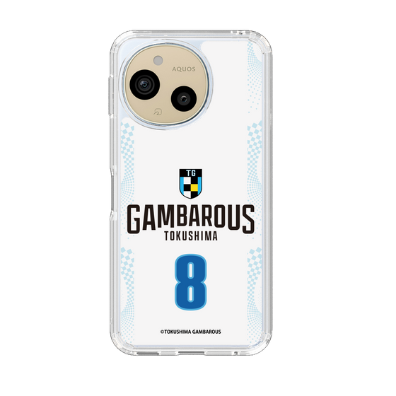 スリムプロテクションケース［ 徳島ガンバロウズ - #8 DIAWARA - ホワイト - 表 ］