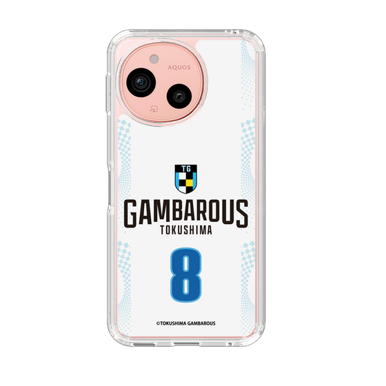 スリムプロテクションケース［ 徳島ガンバロウズ - #8 DIAWARA - ホワイト - 表 ］