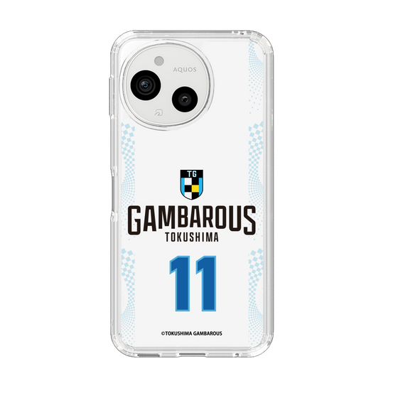 スリムプロテクションケース［ 徳島ガンバロウズ - #11 AOKI - ホワイト - 表 ］