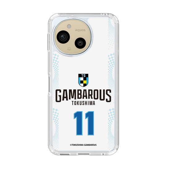スリムプロテクションケース［ 徳島ガンバロウズ - #11 AOKI - ホワイト - 表 ］