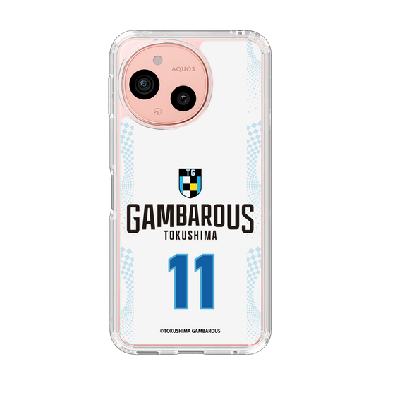 スリムプロテクションケース［ 徳島ガンバロウズ - #11 AOKI - ホワイト - 表 ］