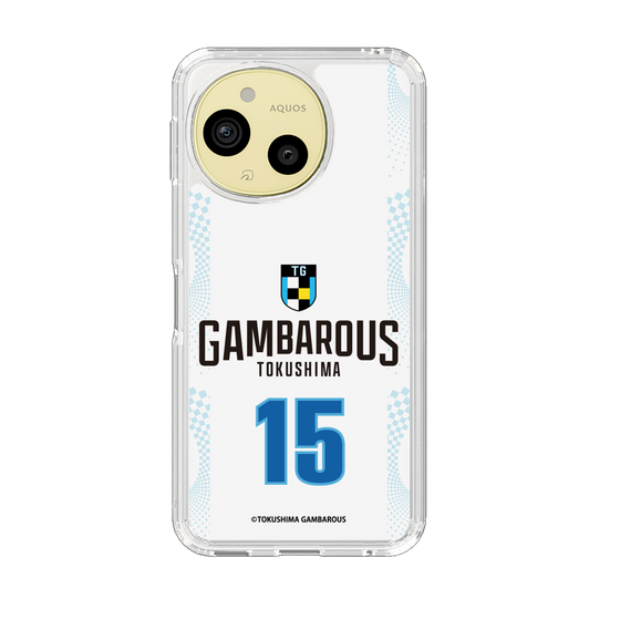 スリムプロテクションケース［ 徳島ガンバロウズ - #15 WAKASA - ホワイト - 表 ］