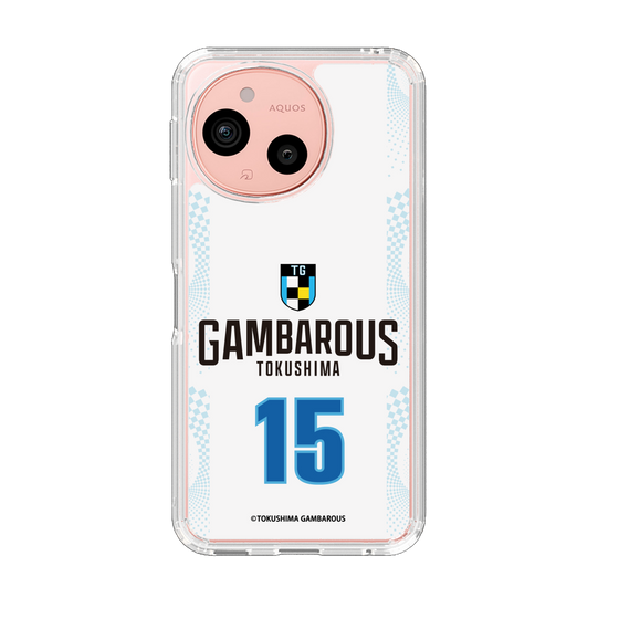 スリムプロテクションケース［ 徳島ガンバロウズ - #15 WAKASA - ホワイト - 表 ］