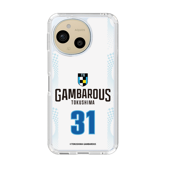 スリムプロテクションケース［ 徳島ガンバロウズ - #31 HAYMOND - ホワイト - 表 ］