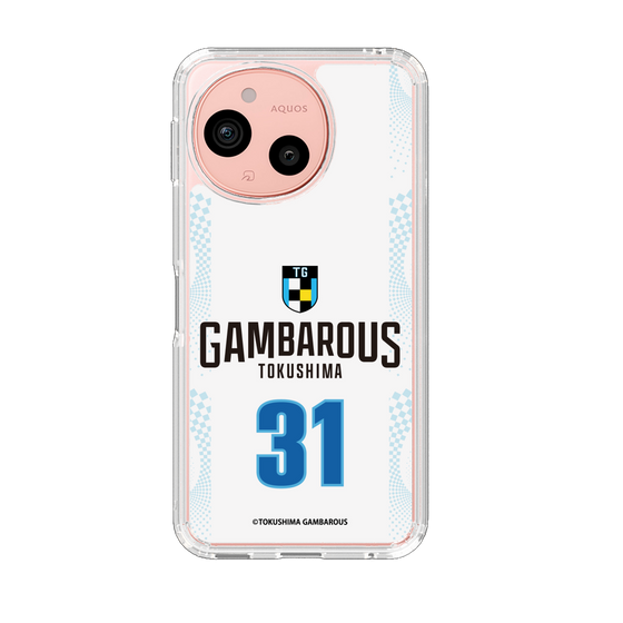 スリムプロテクションケース［ 徳島ガンバロウズ - #31 HAYMOND - ホワイト - 表 ］