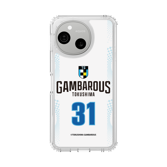 スリムプロテクションケース［ 徳島ガンバロウズ - #31 HAYMOND - ホワイト - 表 ］