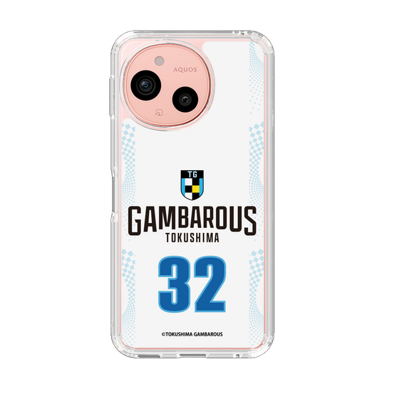 スリムプロテクションケース［ 徳島ガンバロウズ - #32 MARTIN - ホワイト - 表 ］