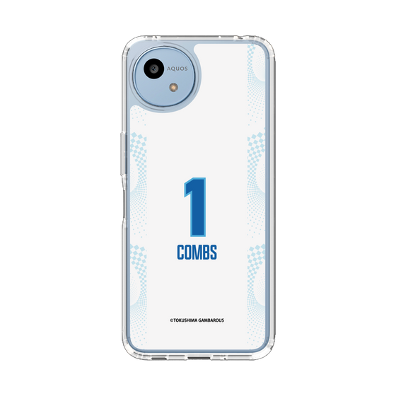 スリムプロテクションケース［ 徳島ガンバロウズ - #1 COMBS - ホワイト ］