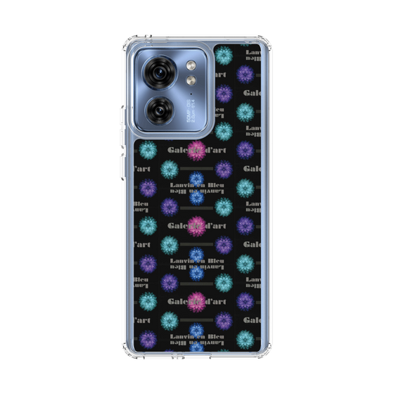 スリムプロテクションケース［ LANVIN en Bleu - Flower pattern ］