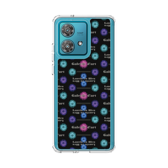 スリムプロテクションケース［ LANVIN en Bleu - Flower pattern ］