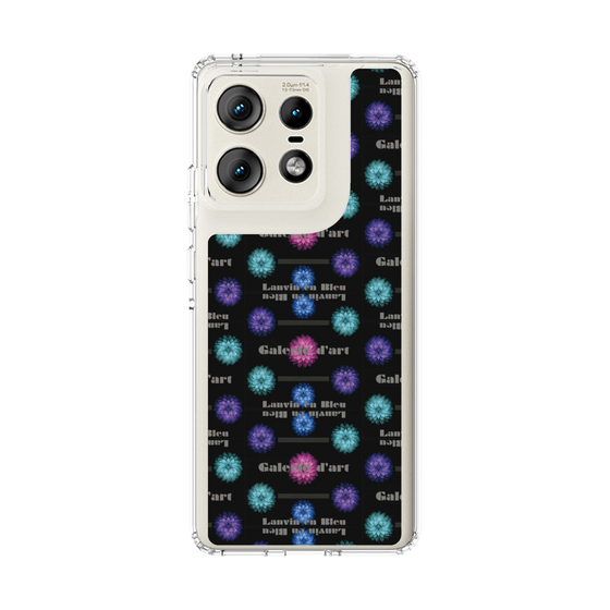 スリムプロテクションケース［ LANVIN en Bleu - Flower pattern ］