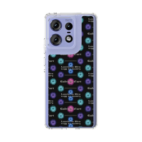 スリムプロテクションケース［ LANVIN en Bleu - Flower pattern ］