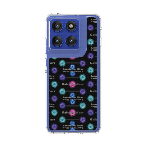 スリムプロテクションケース［ LANVIN en Bleu - Flower pattern ］