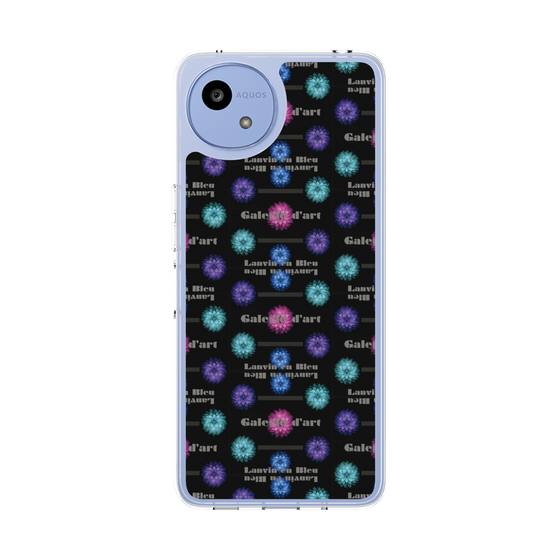 スリムプロテクションケース［ LANVIN en Bleu - Flower pattern ］
