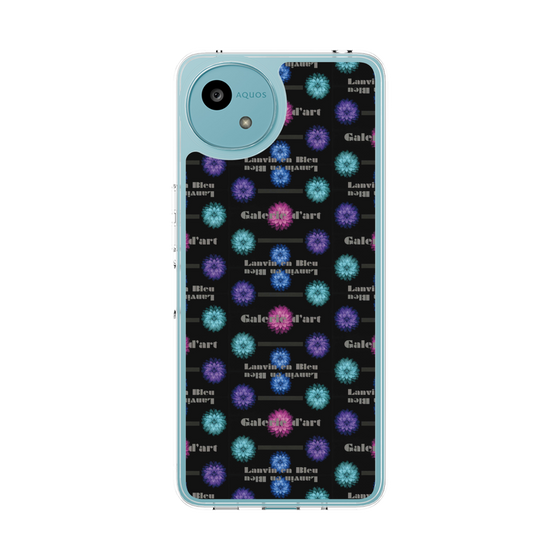 スリムプロテクションケース［ LANVIN en Bleu - Flower pattern ］