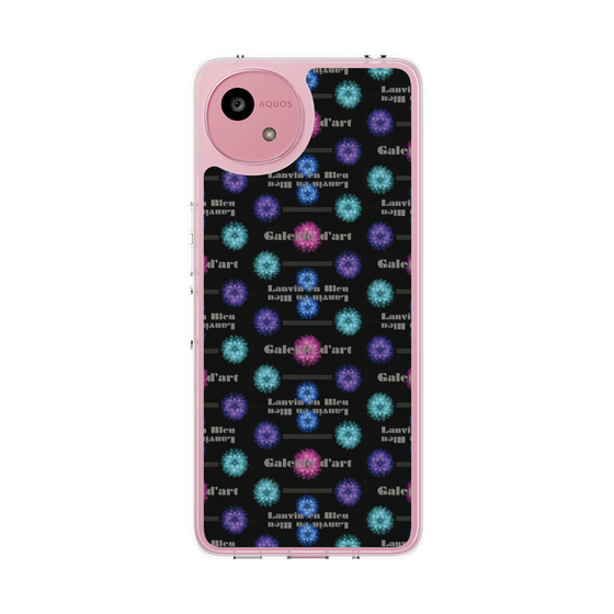 スリムプロテクションケース［ LANVIN en Bleu - Flower pattern ］