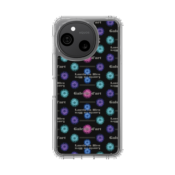 スリムプロテクションケース［ LANVIN en Bleu - Flower pattern ］