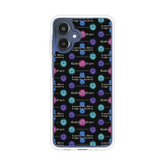 スリムプロテクションケース［ LANVIN en Bleu - Flower pattern ］