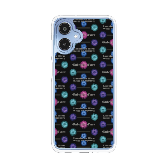 スリムプロテクションケース［ LANVIN en Bleu - Flower pattern ］