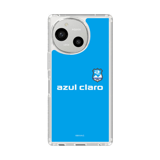 スリムプロテクションケース［ アスルクラロ沼津 - エンブレムロゴ - ライトブルー ］