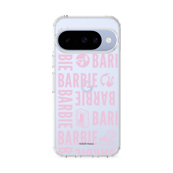 スリムプロテクションケース［ Barbie - ロゴパターン3 - クリア ］
