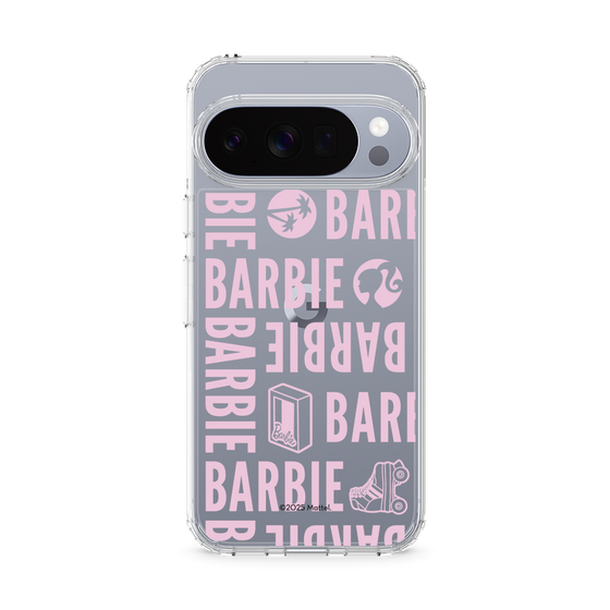 スリムプロテクションケース［ Barbie - ロゴパターン3 - クリア ］