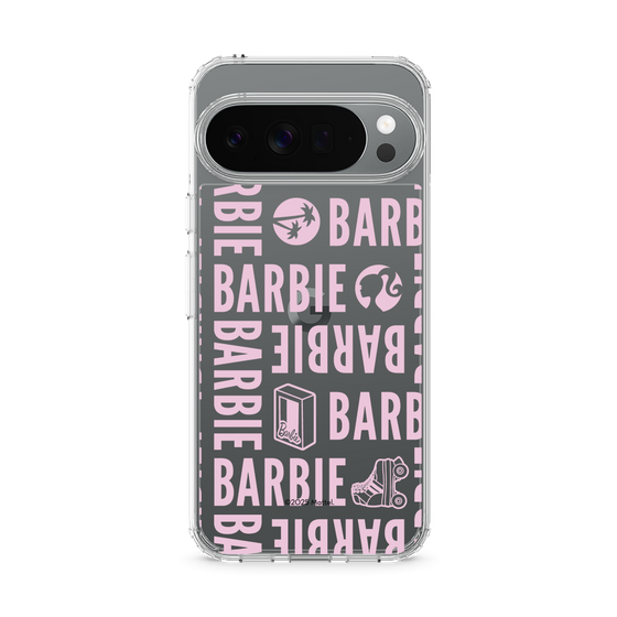 スリムプロテクションケース［ Barbie - ロゴパターン3 - クリア ］