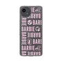 スリムプロテクションケース［ Barbie - ロゴパターン3 - クリア ］