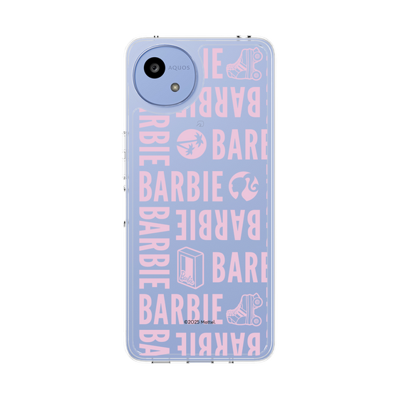 スリムプロテクションケース［ Barbie - ロゴパターン3 - クリア ］